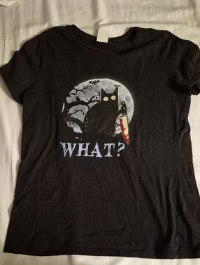 Cat With Knife Shirt
